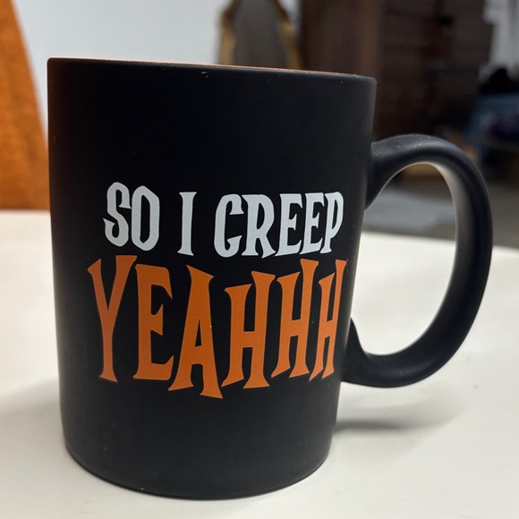 Homegoods Other - TLC Inspired Ghost Mug - Matte Black w/ Glossy Orange on inside NWOT